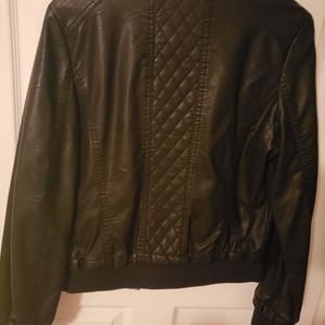CI Sono, Black Faux Leather Jacket, Size XL, Fits like M/L, Excellent Condition